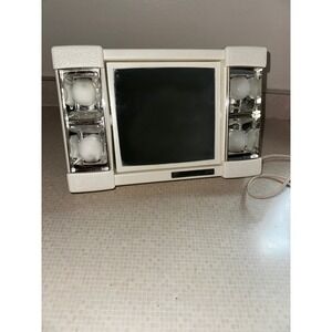 Vintage JERDON MIRROR GO LIGHTLY Portable Magnify & Lights Vanity Mirror